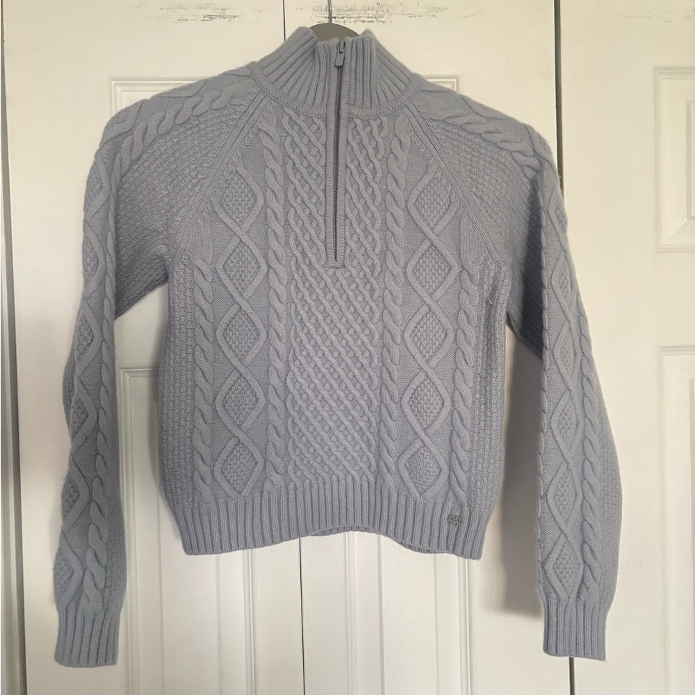 Gray Cable Knit Women's Sweater